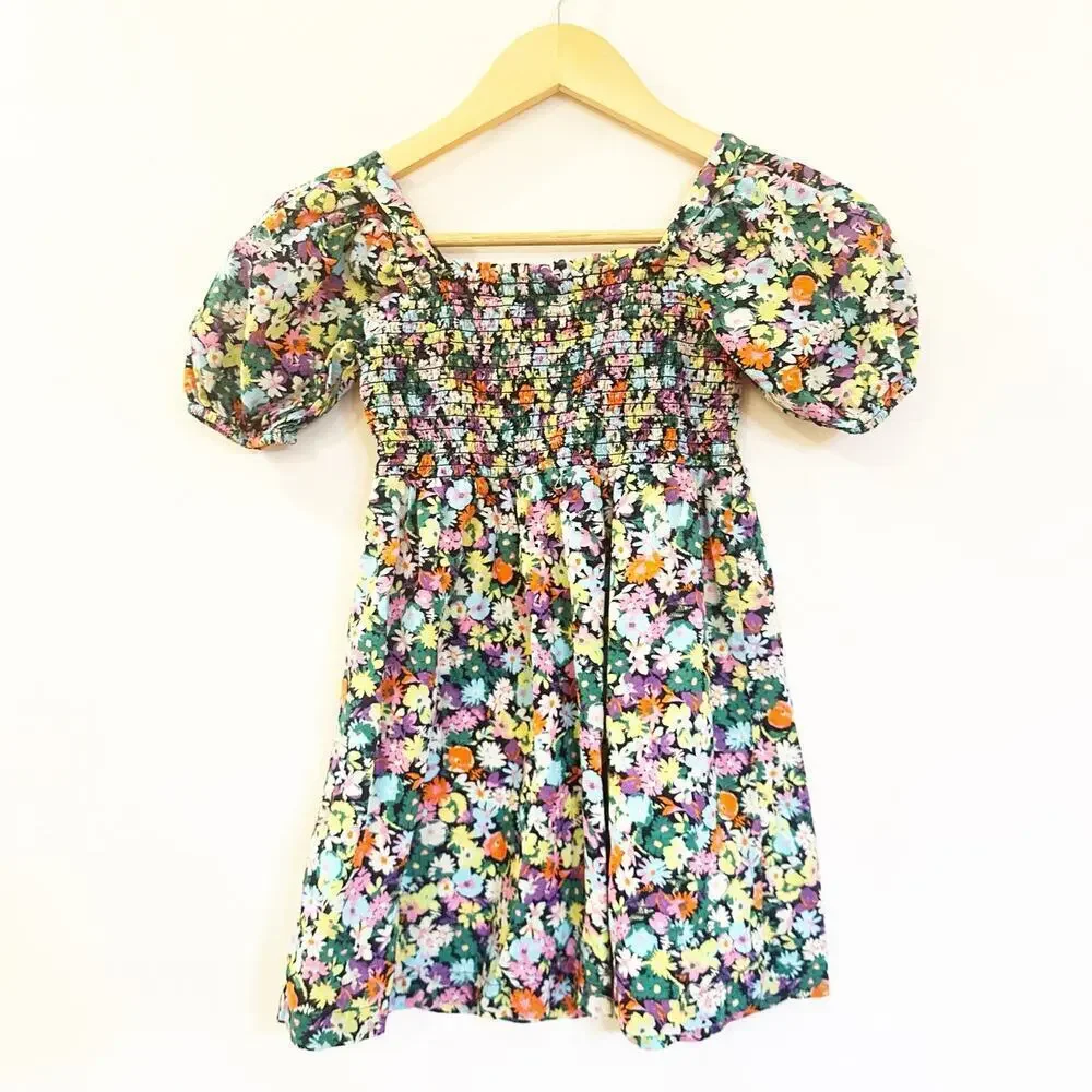 Gap Smocked Top Floral Dress sz S Girls Summer Dress